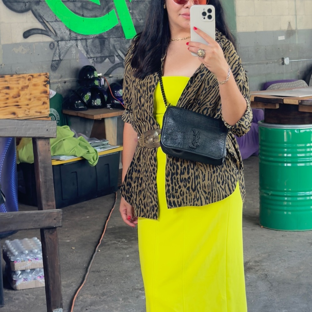Leopard Shirt, silk, long sleeve by Saint Lauren